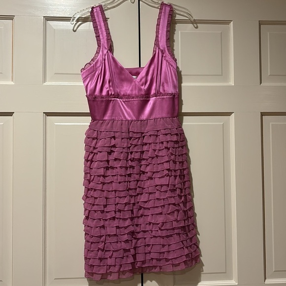 Never worn; Kensie raspberry ruffle cocktail dress - Picture 6 of 7